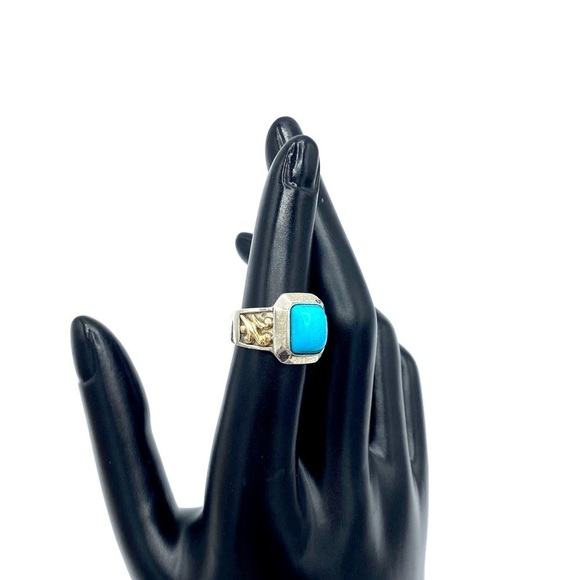 Turquoise in color silver size 5 1/2 - Picture 3 of 7